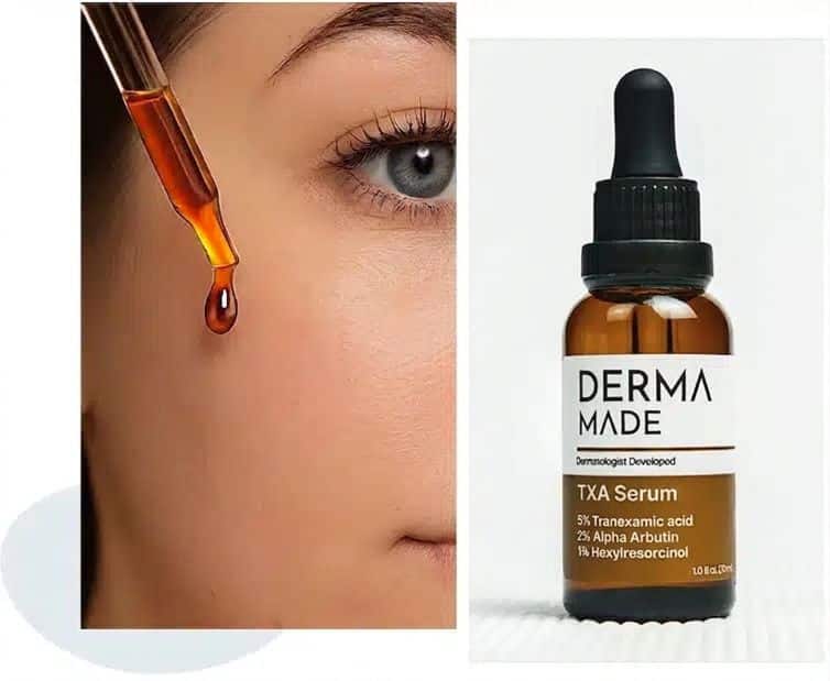 Women appling product and the product image attached