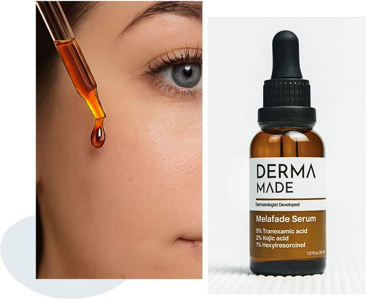 Women appling product and the product image attached