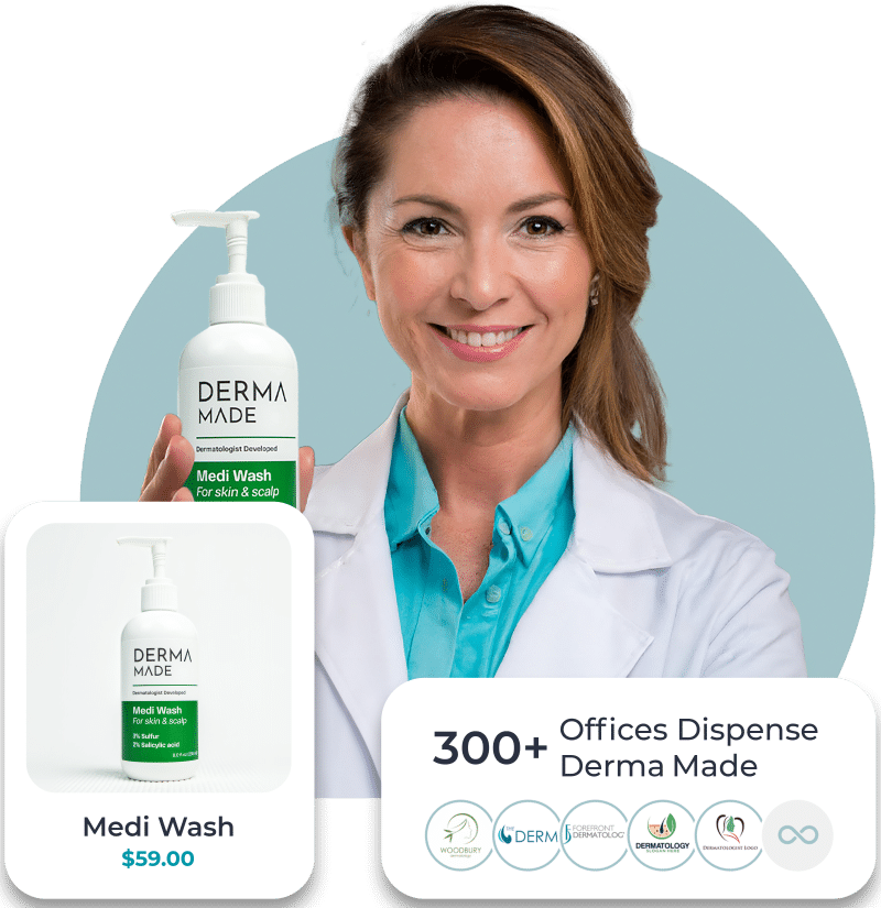 Doctor with Mediwash product on her hand